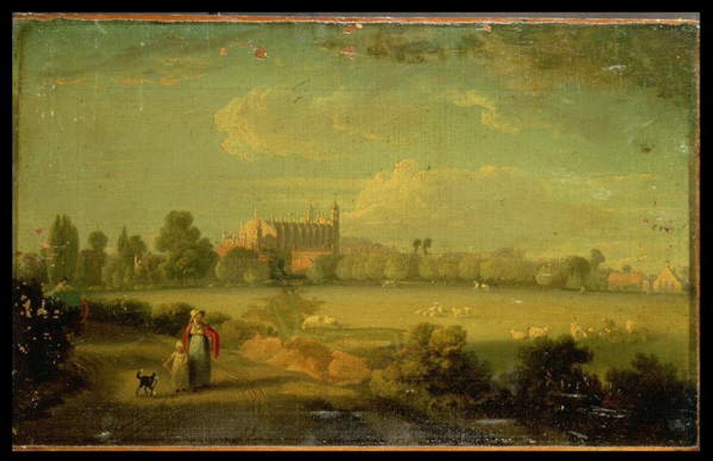 Detail of View of Eton From The Playing Fields, 1822 by Edmund Bristow