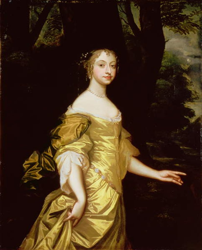 Detail of Portrait of Frances, Duchess of Richmond by Peter (studio of) Lely