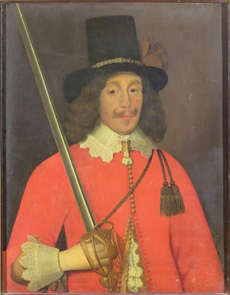 Detail of Portrait of a Gentleman, c.1640 by English School