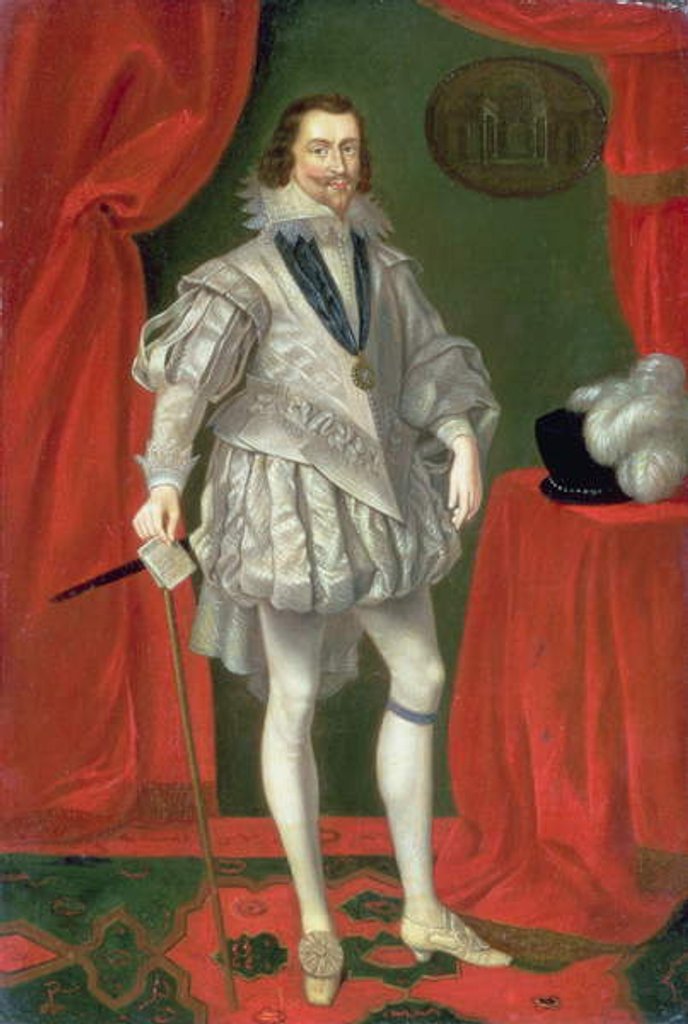 Detail of Portrait of George Villiers, 1st Duke of Buckingham by Daniel Mytens