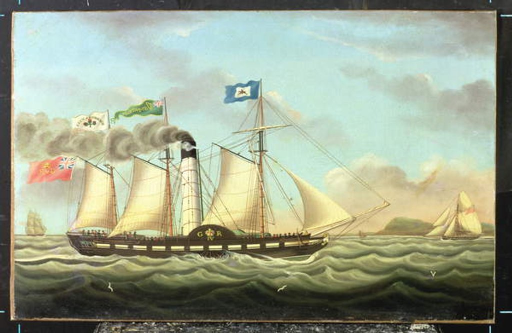 Detail of The Steam Packet 'Saint Patrick' On The Liverpool To Dublin Run, 1827 by Miles Walters