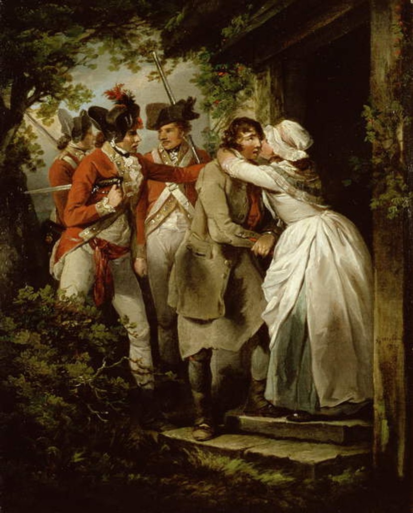 Detail of The Deserter's Farewell, 1792 by George Morland
