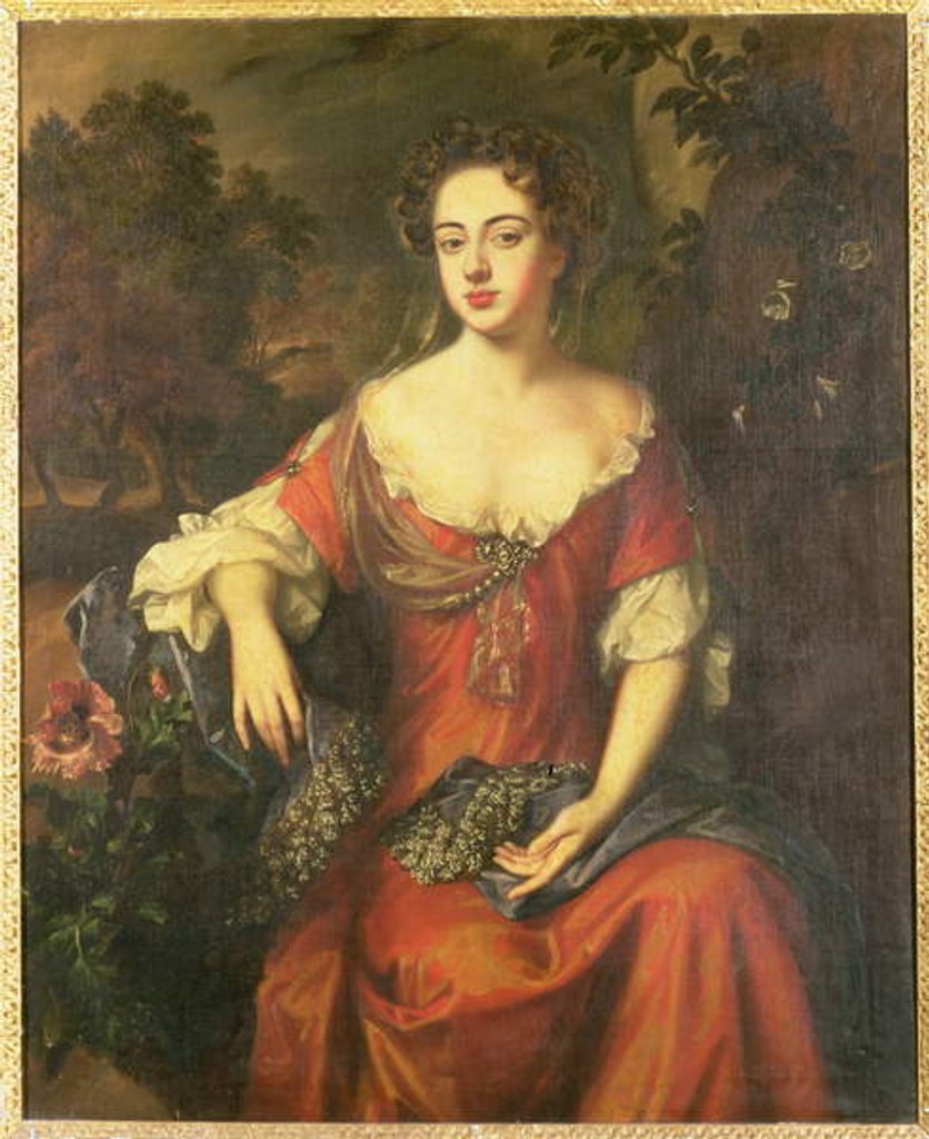 Detail of Portrait of Lady Brownlow by William Wissing or Wissmig