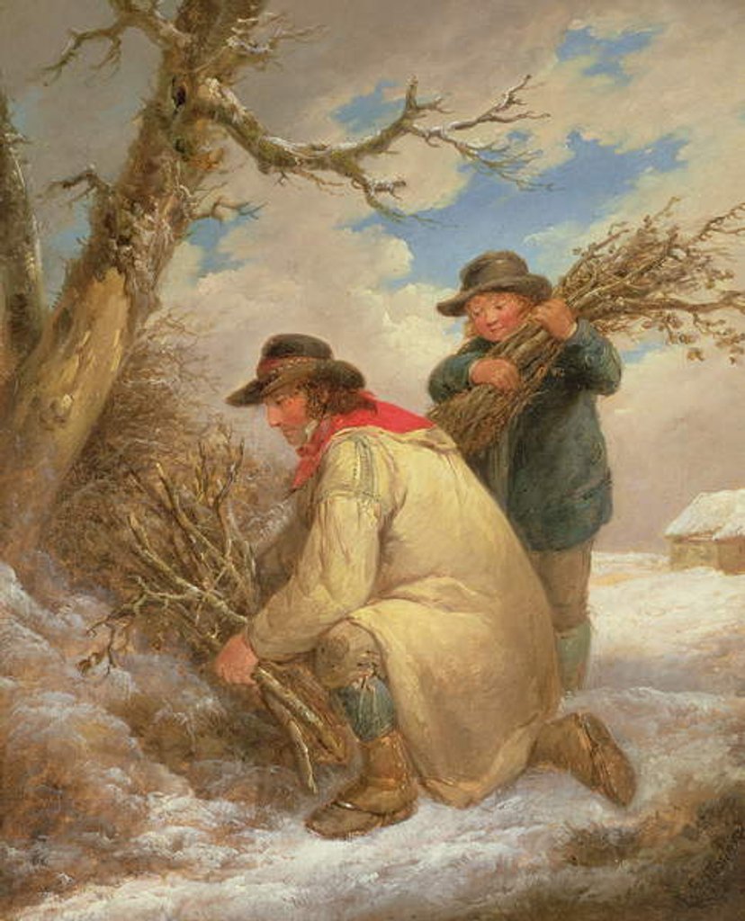 Detail of Faggot Gatherers in the Snow by George Morland