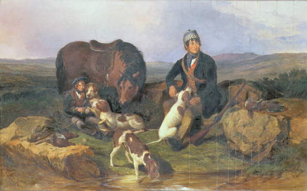 Detail of Grouse Shooting, 1848 by Alexander Rolfe