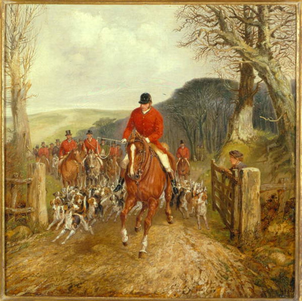 Detail of A Hunt Going Through A Gate by Henry Thomas Alken