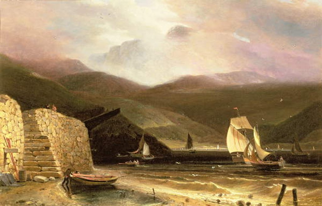 Detail of View of Arran, With Sailing Vessels In A Squall, 1814 by William Daniell