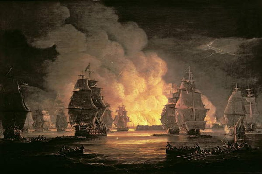 Detail of The Battle of Algiers, 27th August 1816, c.1825 by Thomas Luny