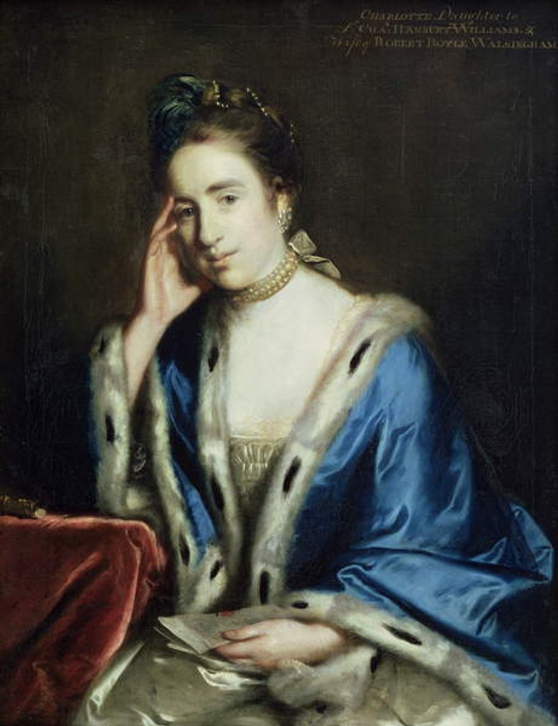 Detail of Portrait of Charlotte Walsingham, 1760 by Joshua Reynolds
