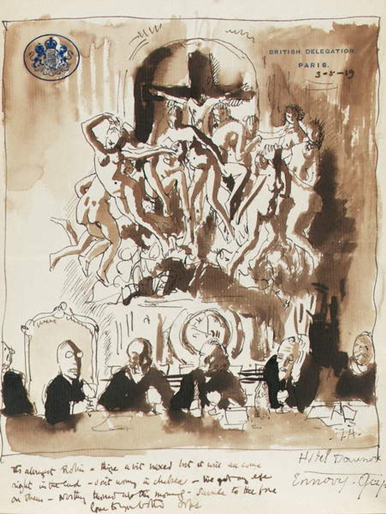 Detail of At the Peace Conference, Paris by William Orpen