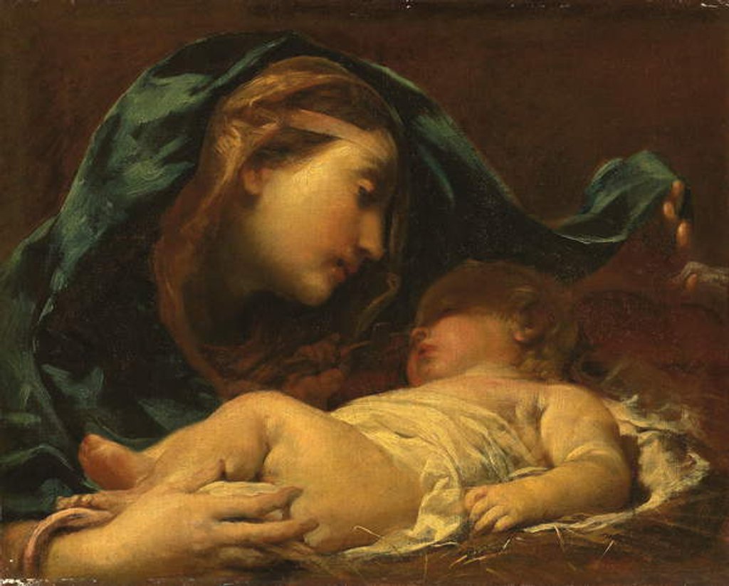 Detail of Madonna and Child by Giuseppe Maria Crespi