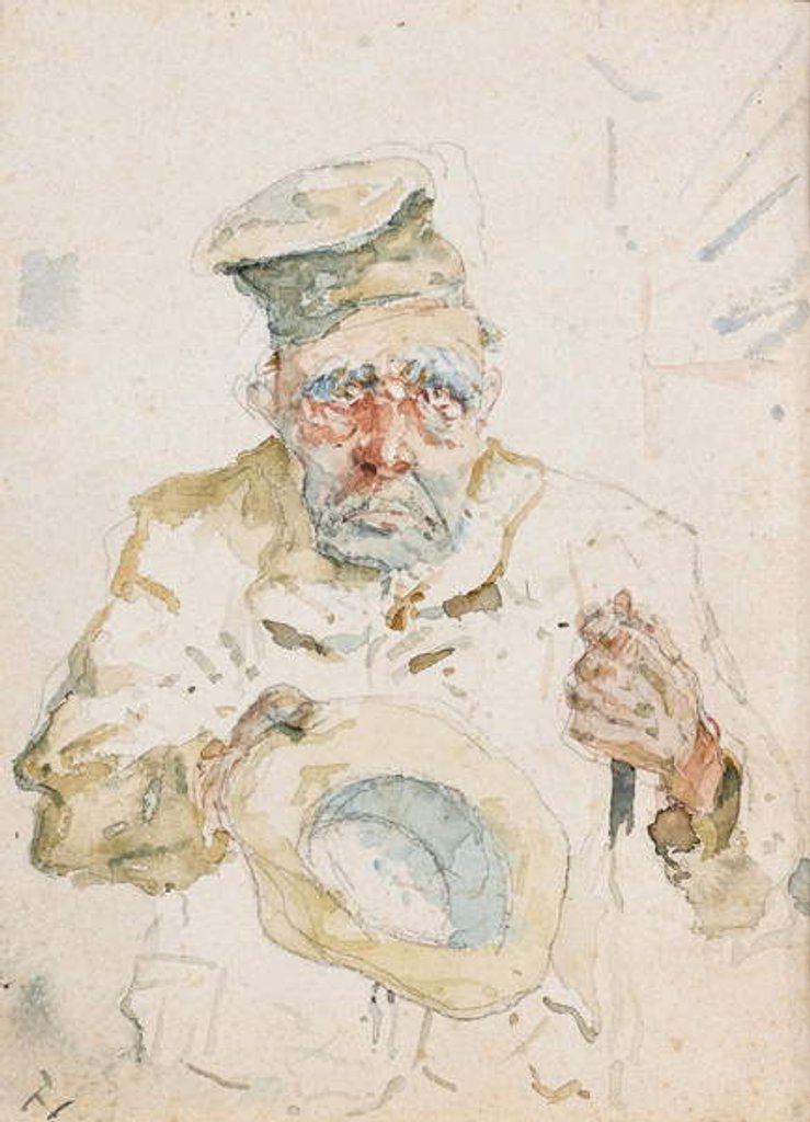 Detail of The Beggar of Albi, c.1880 by Henri de Toulouse-Lautrec