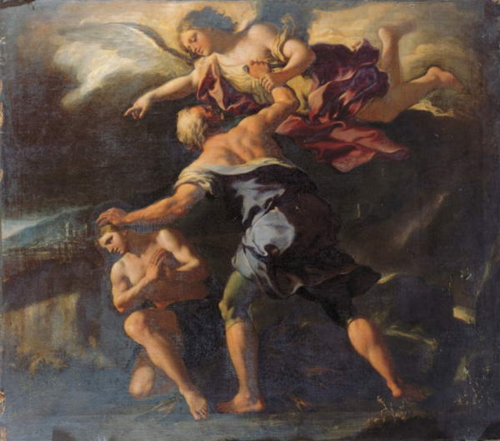 Detail of The Sacrifice of Isaac by Paolo di Matteis