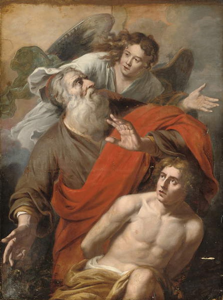 Detail of The Sacrifice of Isaac by Constantin Verhout or Voorhout