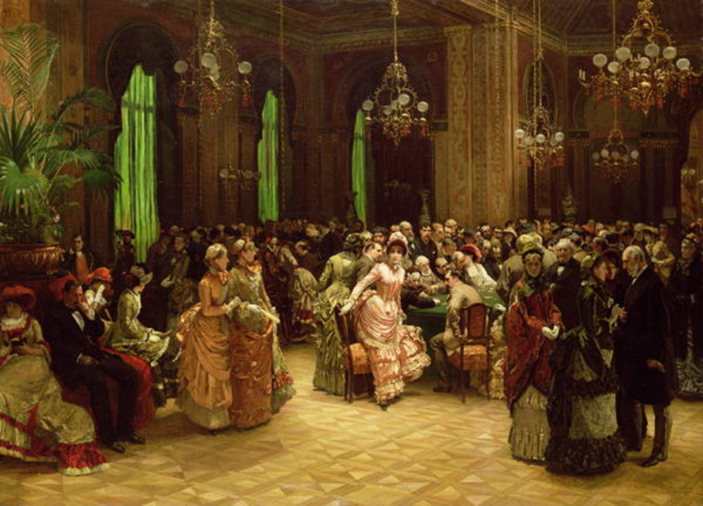 Detail of The Casino, Monte Carlo, 1884 by Christian Ludwig Bokelman