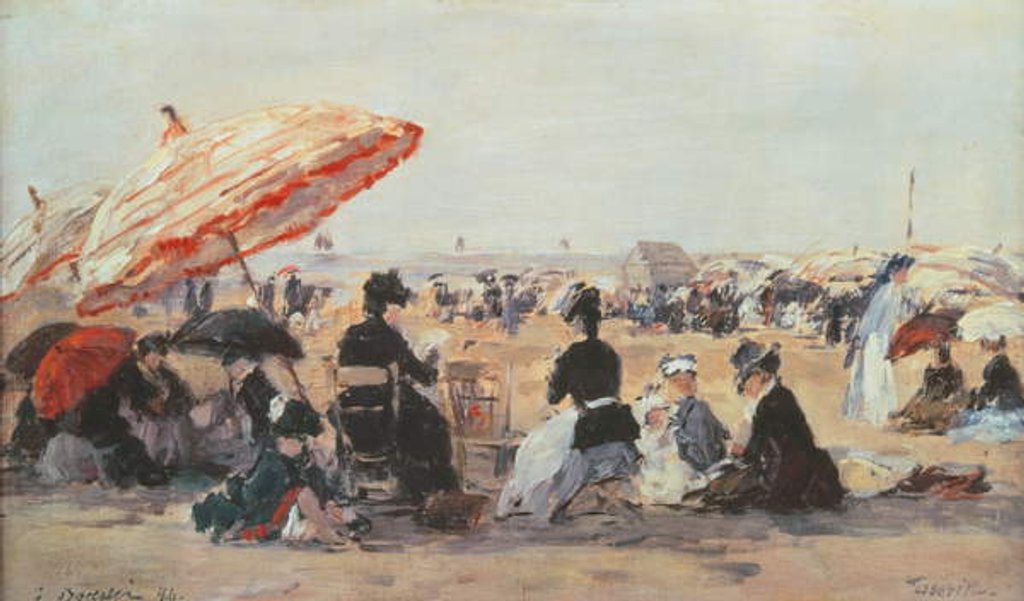 Detail of The Beach, 1894 by Eugene Louis Boudin