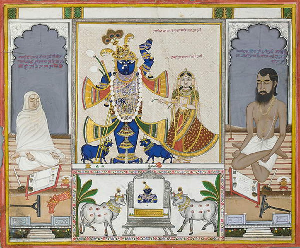 Detail of Illustration for a manuscript on the worship of Srinathji, Rajasthan, early 19th century by Indian School