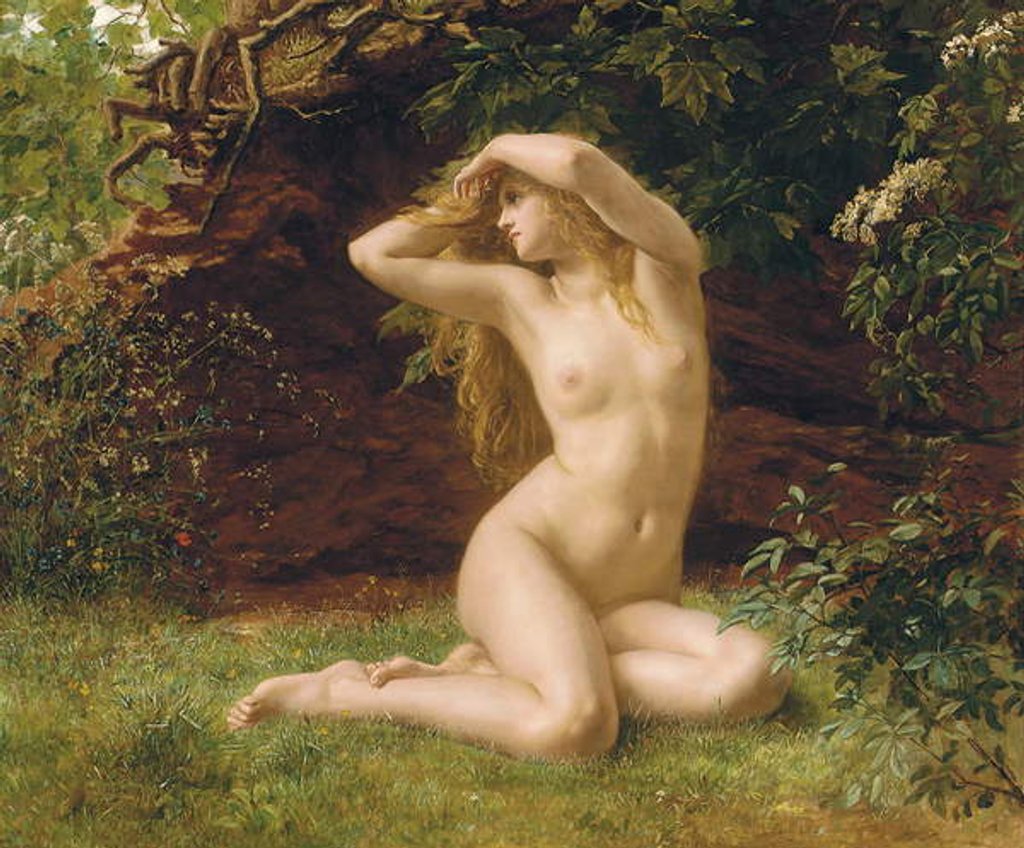 Detail of The First Awakening of Eve by Valentine Cameron Prinsep