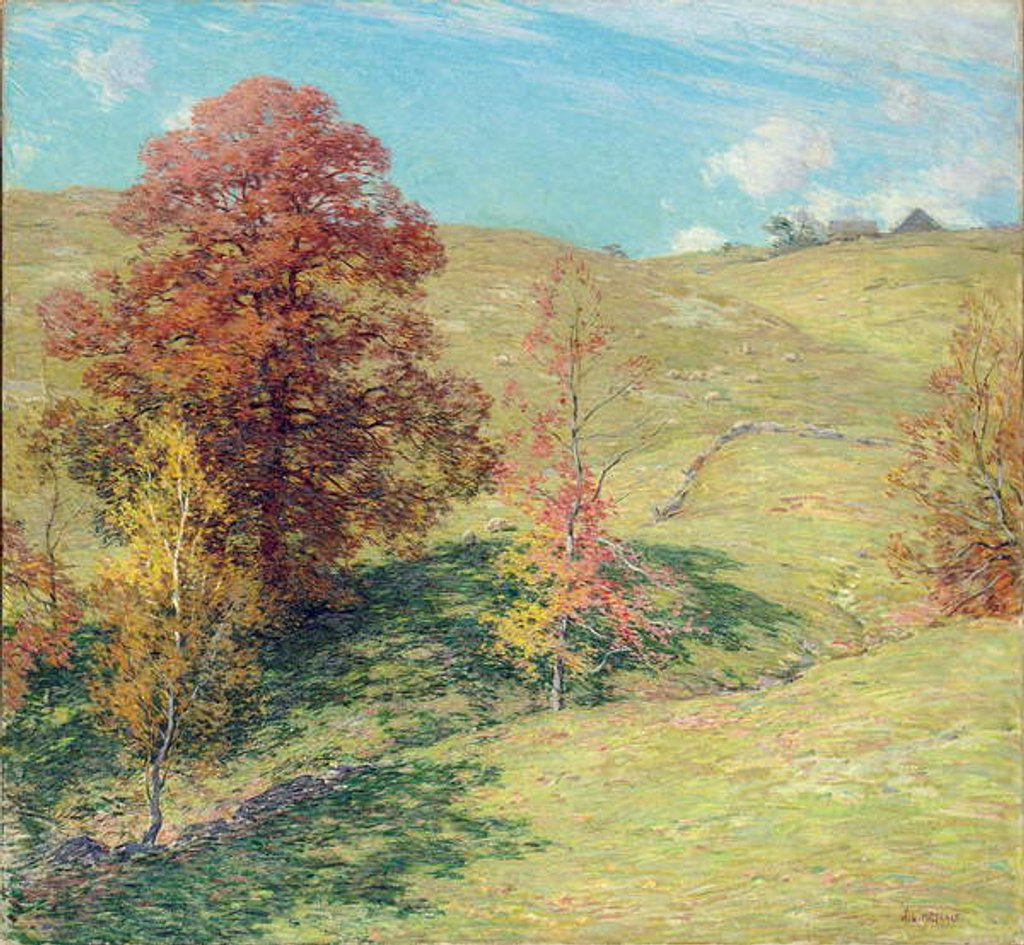 Detail of The Red Oak, 1911 by Willard Leroy Metcalf