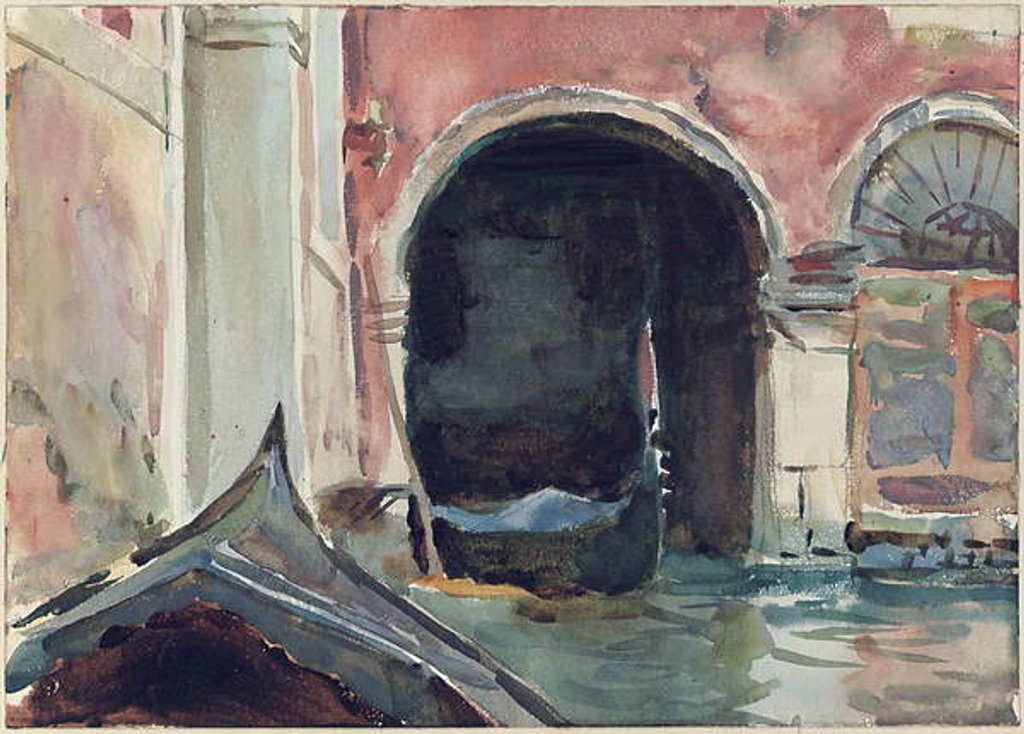 Detail of Venetian Canal by John Singer Sargent