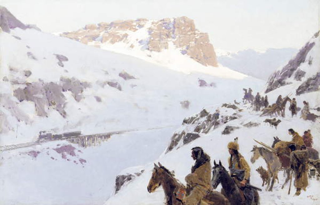 Detail of Morning of a New Day, 1906 by Henry Francois Farny