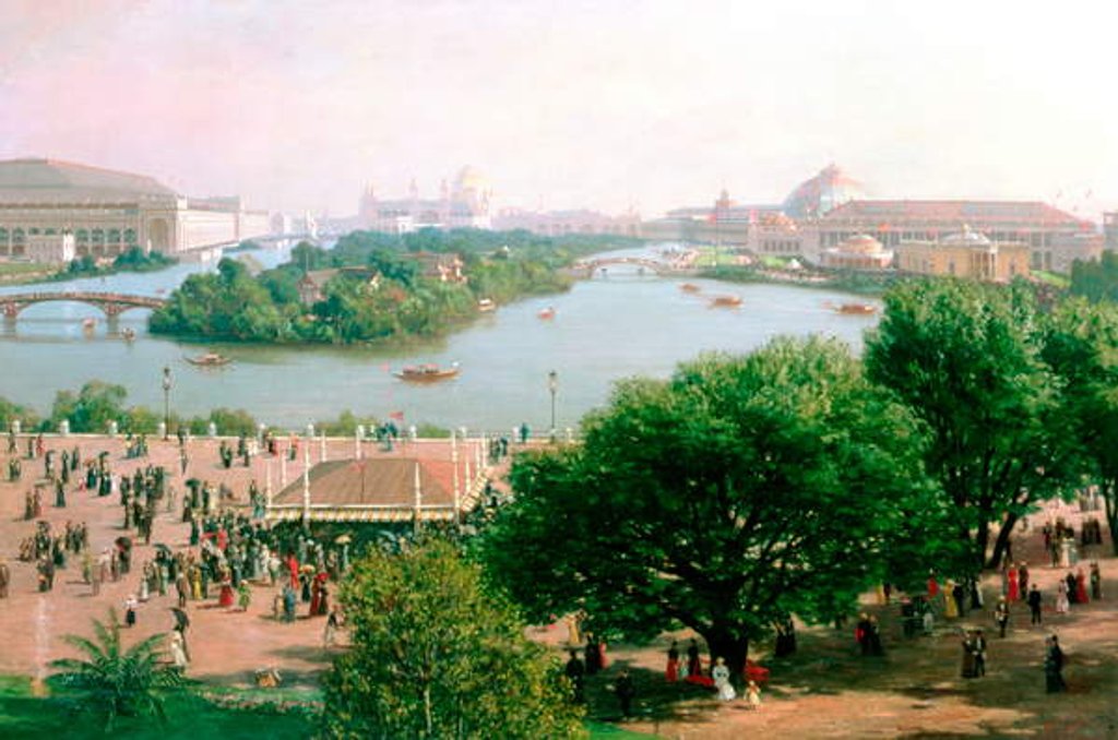 Detail of World's Columbian Exposition, Chicago, 1893 by Franz Biberstein