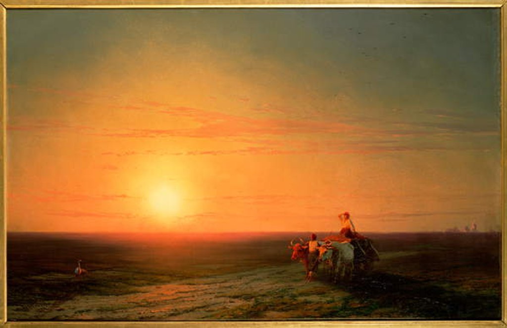 Detail of Peasants Returning from the Fields at Sunset, 19th century by Ivan Konstantinovich Aivazovsky
