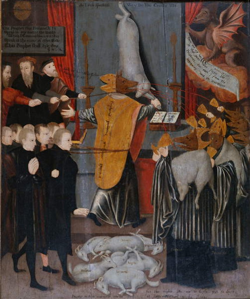 Detail of An Anti-Catholic Allegory by English School