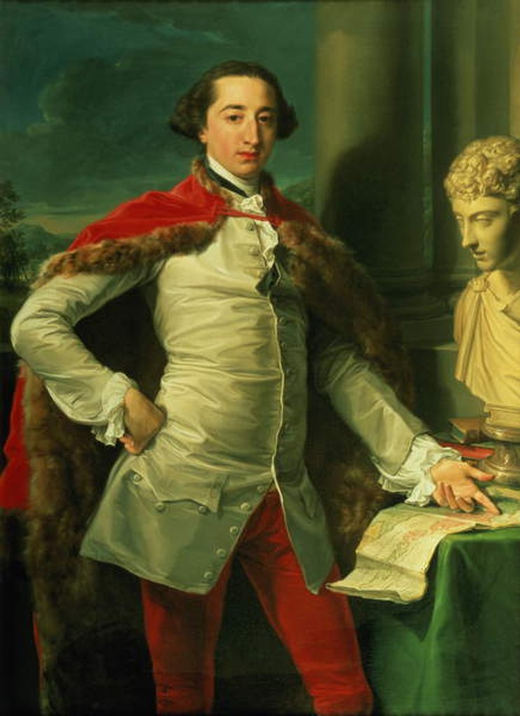 Detail of Portrait of a Gentleman by Pompeo Girolamo Batoni