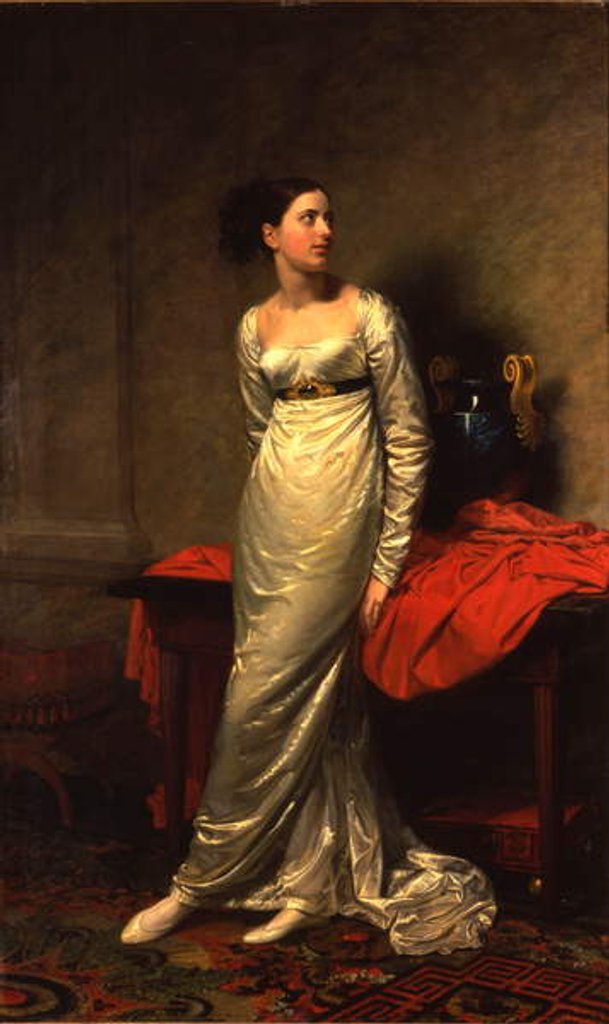 Detail of Portrait of Mrs White, full length in a White Silk Dress, 1809 by George Dawe