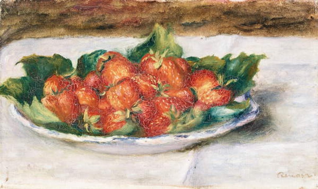 Detail of Still Life with Strawberries; Nature Morte avec Fraises, c.1880 by Pierre Auguste Renoir