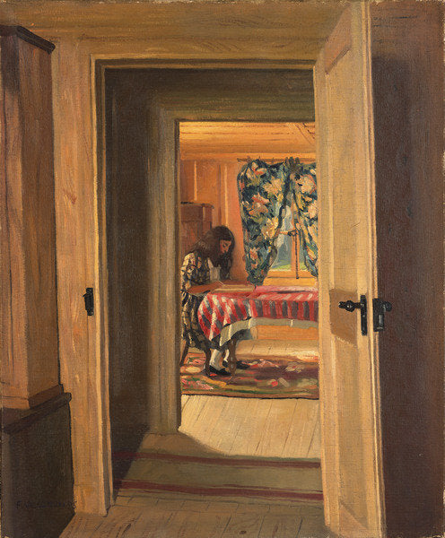 Detail of Interior with a Young Girl Writing, 1905 by Felix Edouard Vallotton