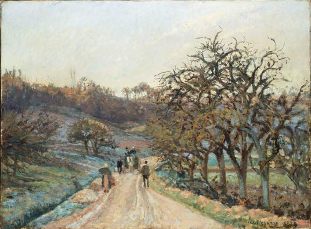 Detail of Orchard near d'Osny, Pontoise, 1874 by Camille Pissarro