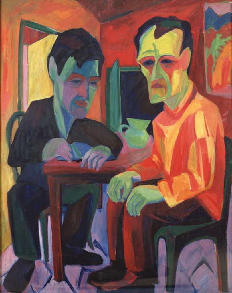 Detail of The Discussion; Das Gesprach, c.1925 by Hermann Scherer