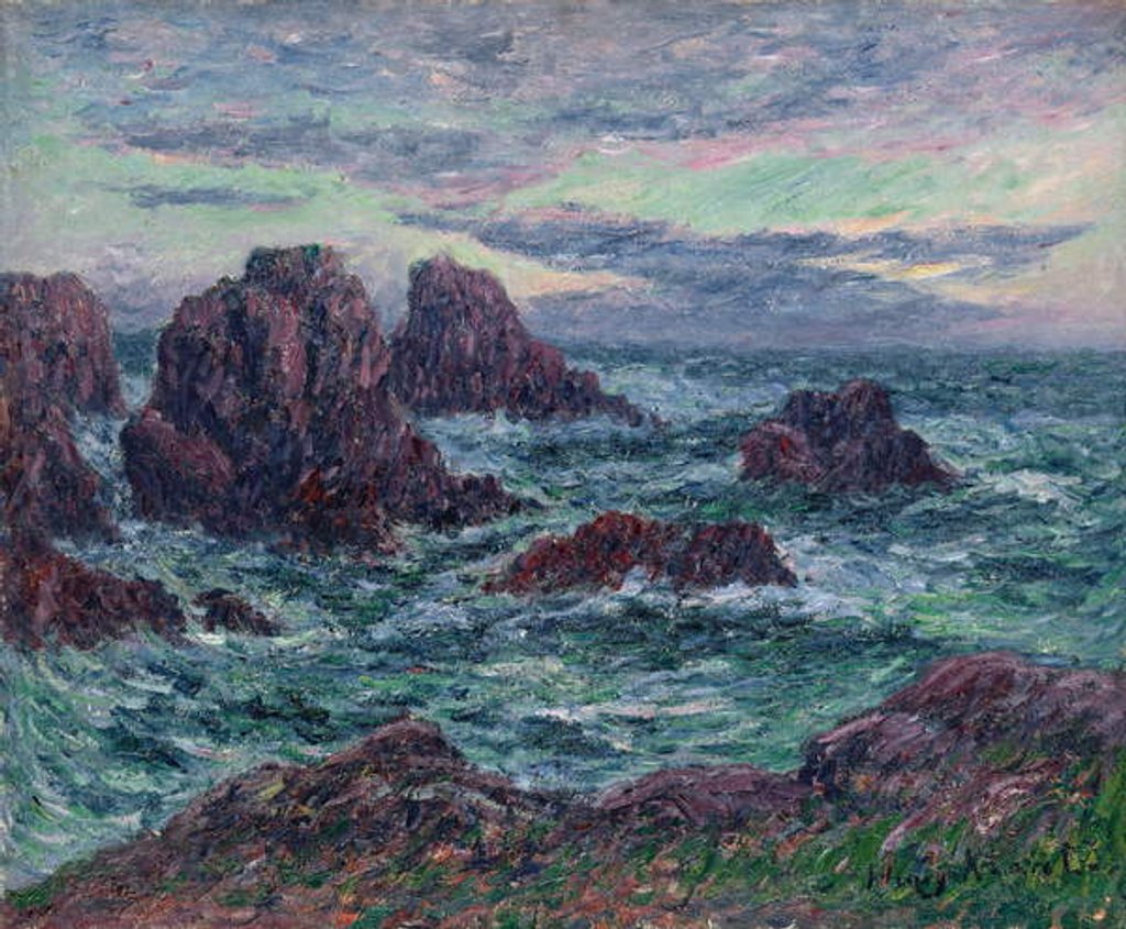 Detail of The Evening at Ouessant; Le Soir a Ouessant by Henry Moret