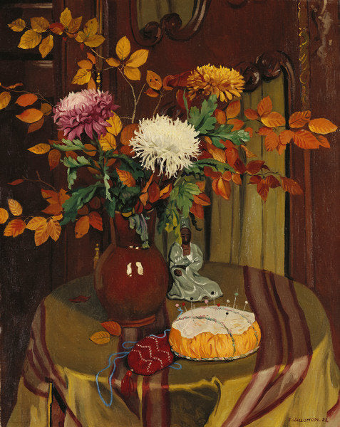 Detail of Chrysanthemums and Autumn Foilage; Chrysanthemes et Feuillage d'Automne, 1922 by Felix Edouard Vallotton