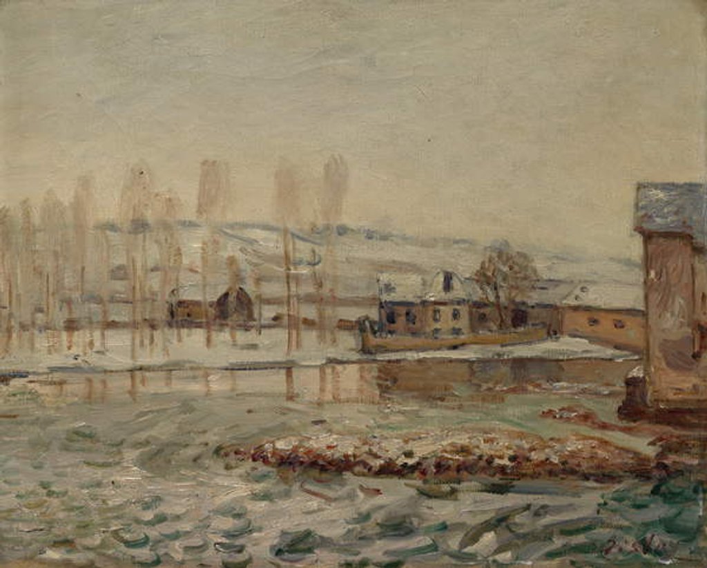 Detail of The Mills at Moret, 1890 by Alfred Sisley