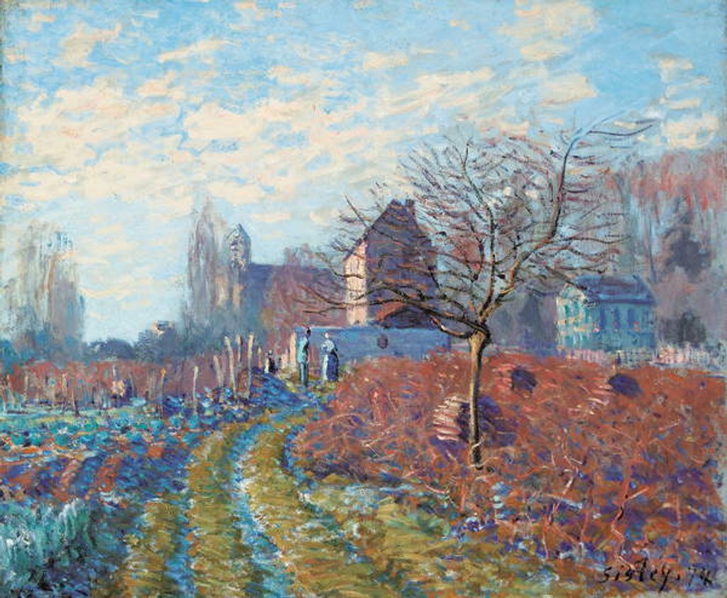 Detail of Gelee Blanche - Ete de la Saint-Martin, 1874 by Alfred Sisley