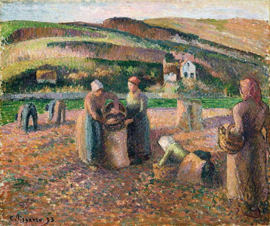 Detail of Picking Potatoes, 1893 by Camille Pissarro