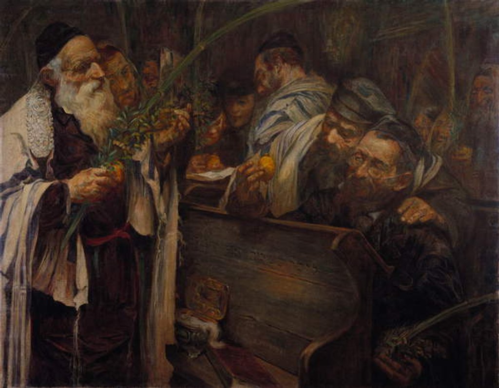 Detail of Sukkot in the Synagogue by Leopold Pilichowski