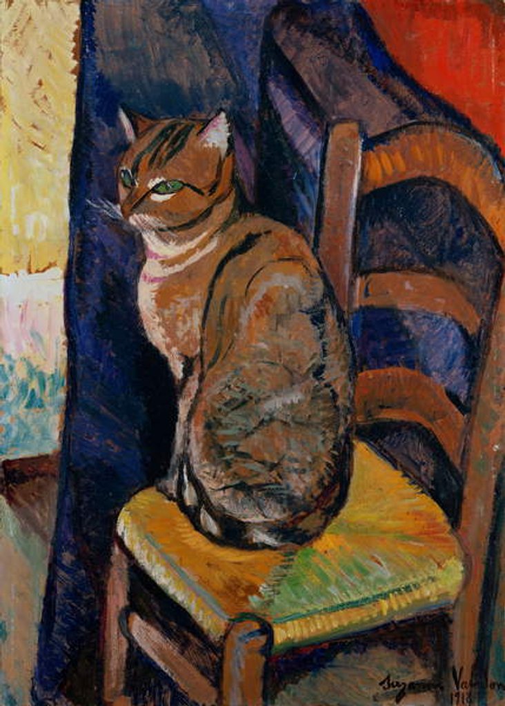 Detail of Study of a Cat Sitting on a Chair; Etude d'un Chat, Assis sur une Chaise by Marie Clementine Valadon