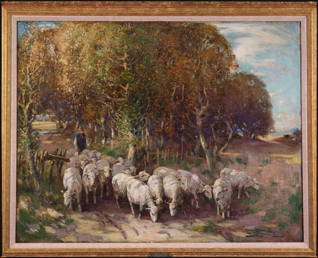 Detail of Driving the Flock by George Smith