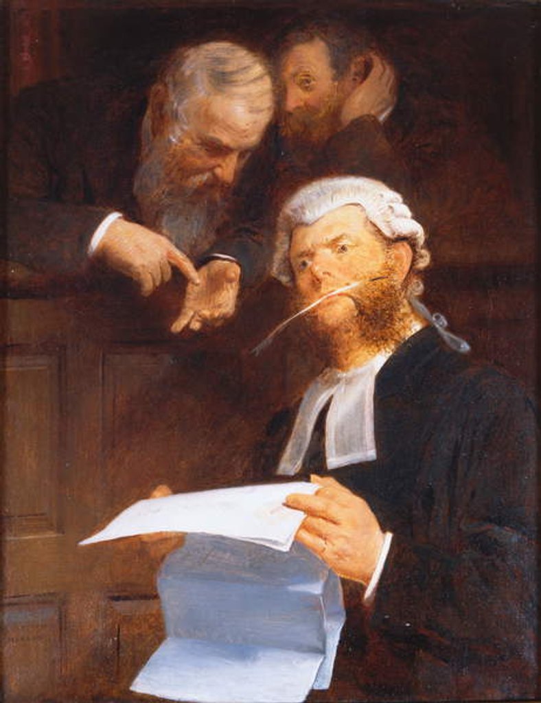 Detail of Instructing the Lawyer by Walter Jenks Morgan