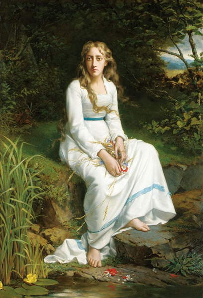 Detail of Ophelia by Jan Portielje
