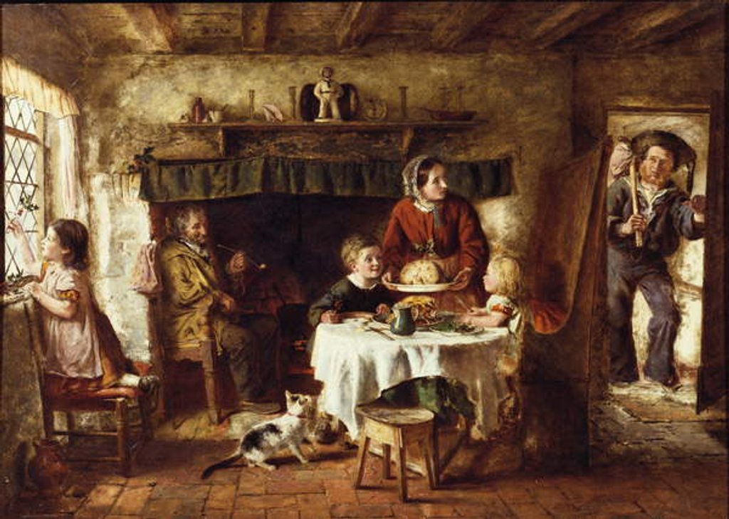 Detail of Christmas Day, 1867 by George Hardy