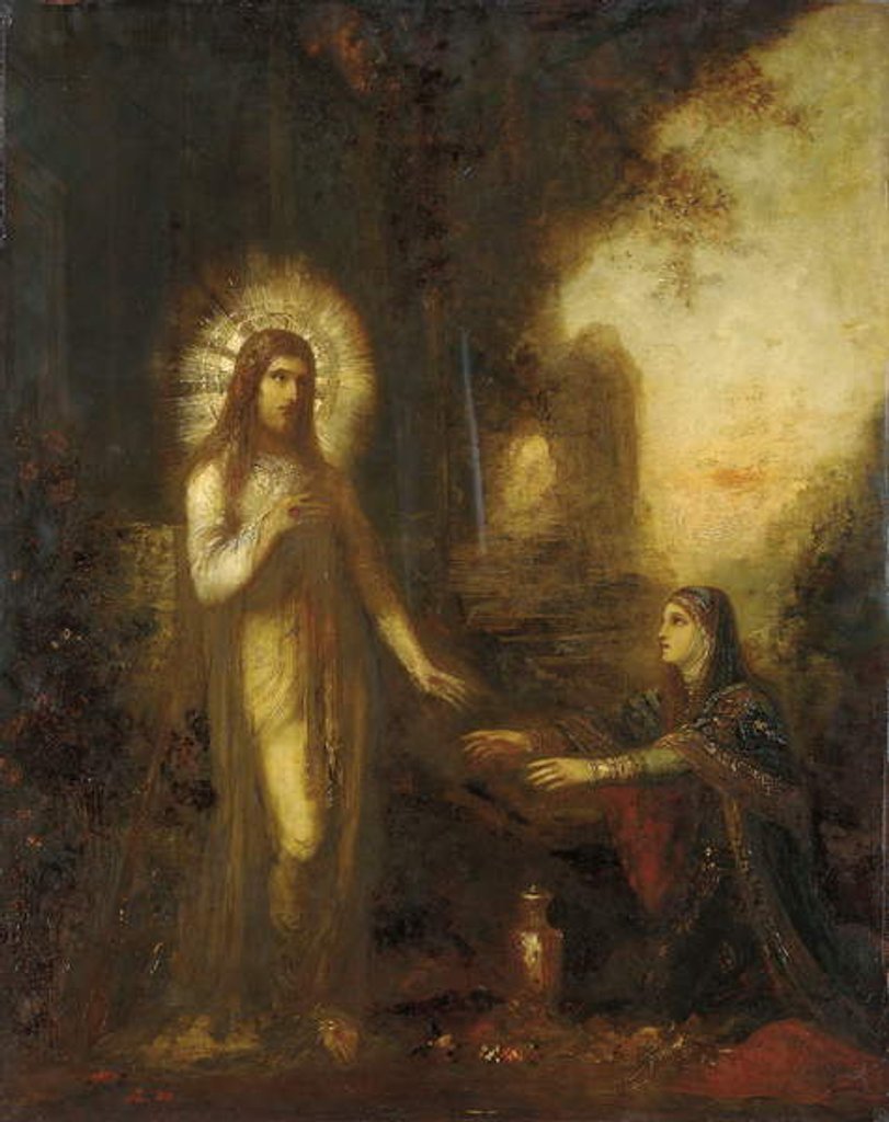 Detail of Christ and Mary Magdalene, c.1889 by Gustave Moreau