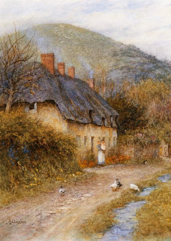 Detail of At Symondsbury near Bridport, Dorset by Helen Allingham