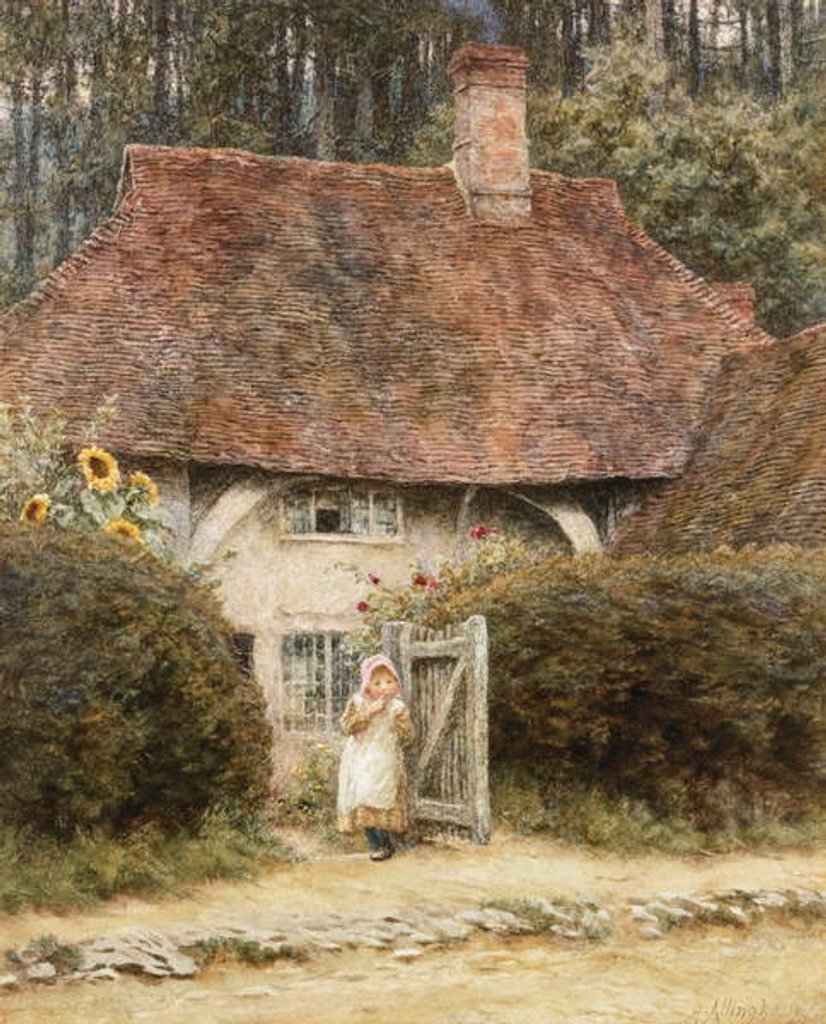 Detail of At the Cottage Gate by Helen Allingham