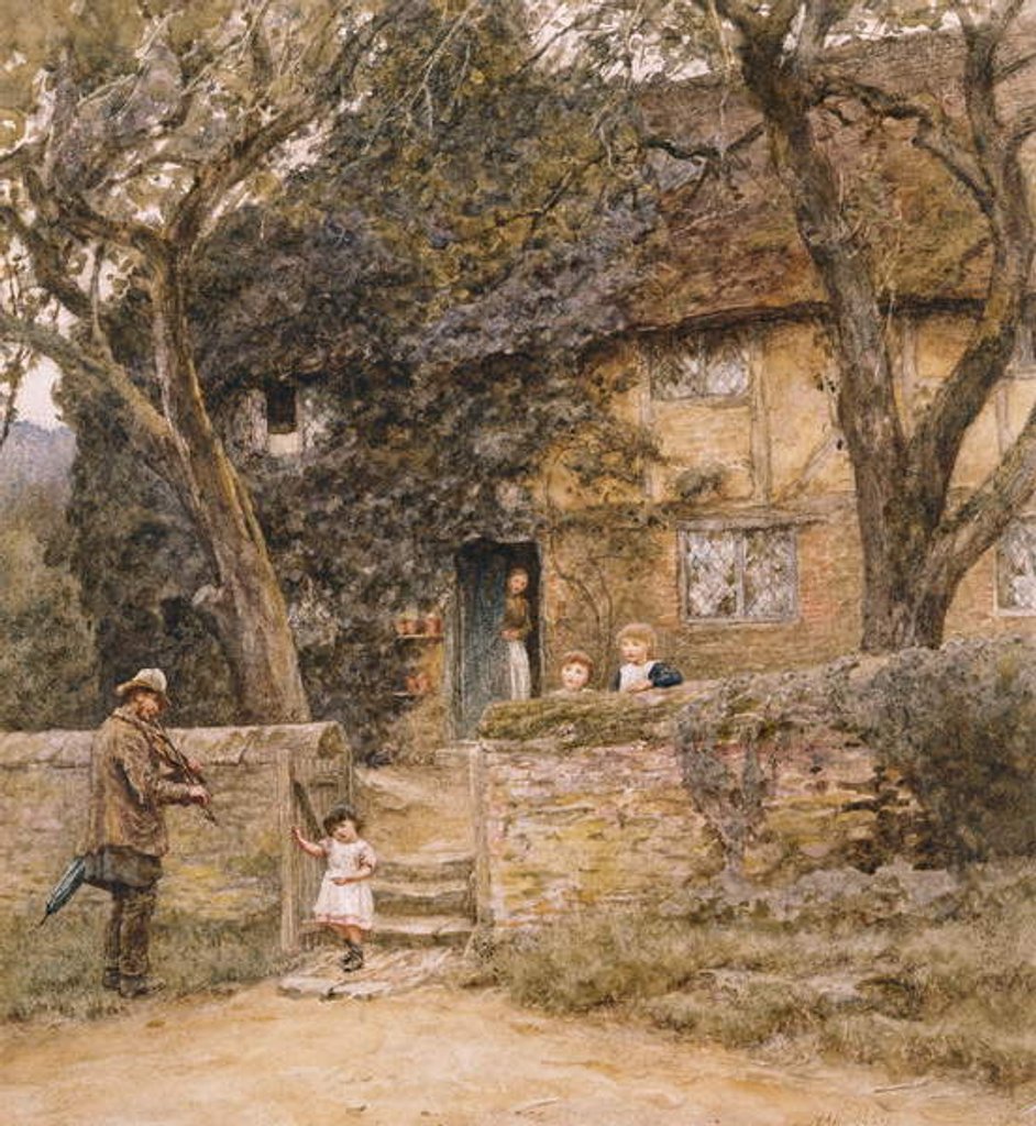 Detail of The Fiddler by Helen Allingham