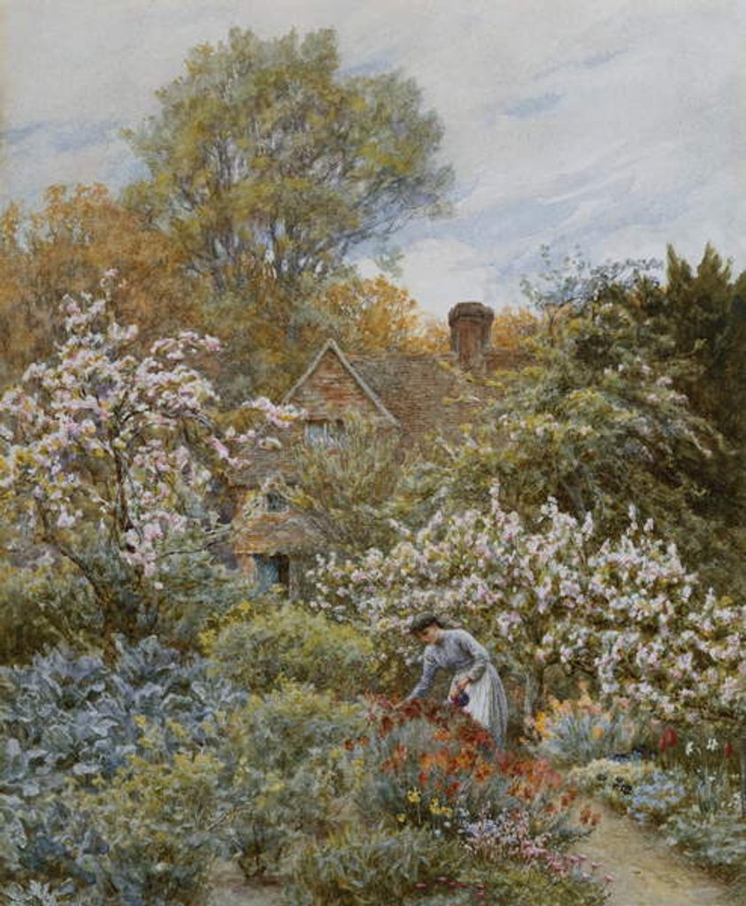 Detail of A Garden in Spring by Helen Allingham